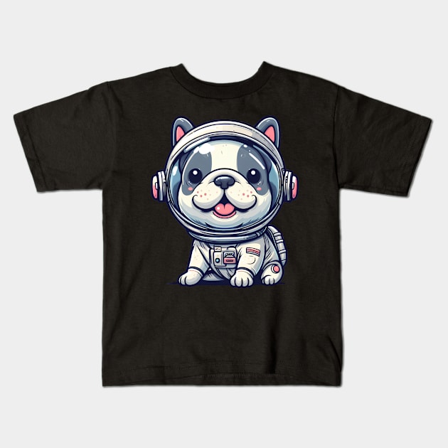 French Bulldog Astronaut Kids T-Shirt by E